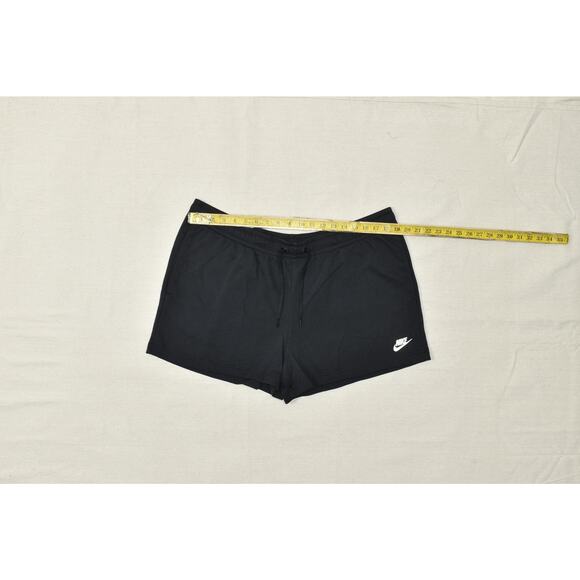Nike Women's Black Club Fleece Athletic Shorts Plus Size XXL Sweat Cotton Blend - Picture 3 of 8
